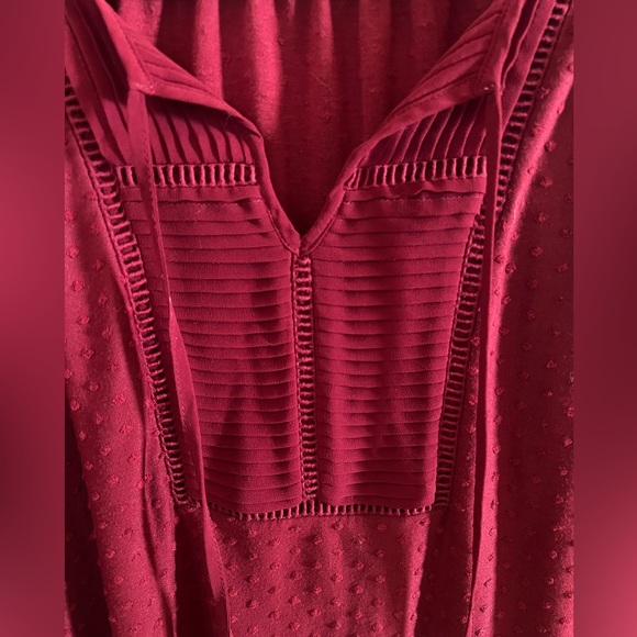 Daniel Rainn Women’s Blouse with Tassels- size medium- dark red/burgundy - Picture 3 of 8